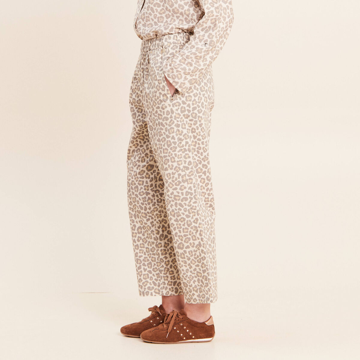 Pantalon mom blanc femme