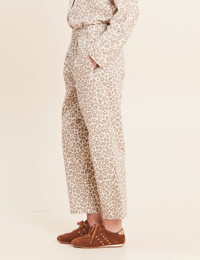 Pantalon mom blanc femme