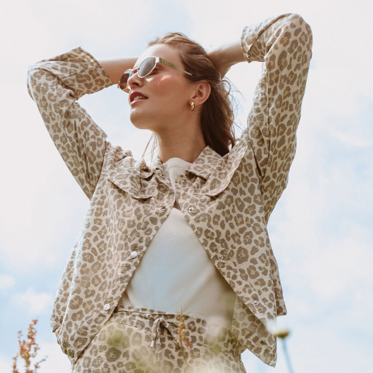 Chemise esprit veste blanc femme