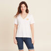 T-shirt manches courtes blanc femme