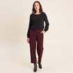 Pantalon bordeaux femme