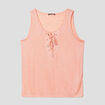 Débardeur bretelles larges rose corail femme