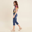 Pantacourt magique L'Unique ajust&eacute; denim double stone femme