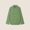 Veste droite boutonnée vert femme