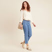 Jean large ceinturé denim double stone femme