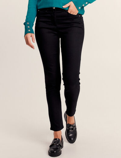 Pantalon léger taille standard 7/8ème noir femme