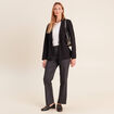 Blazer col tailleur doubl&eacute; noir femme
