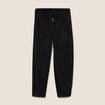 Pantalon barrel bas resserr&eacute; noir femme
