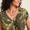 T-shirt manches courtes vert femme