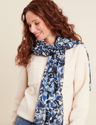 Foulard bleu femme