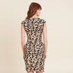Robe ajustée courte noir femme