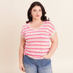 T-shirt manches courtes rose femme