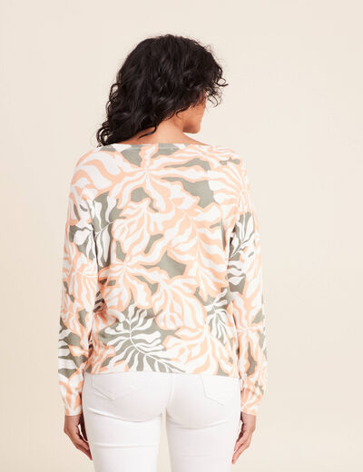 Pull manches longues vert femme