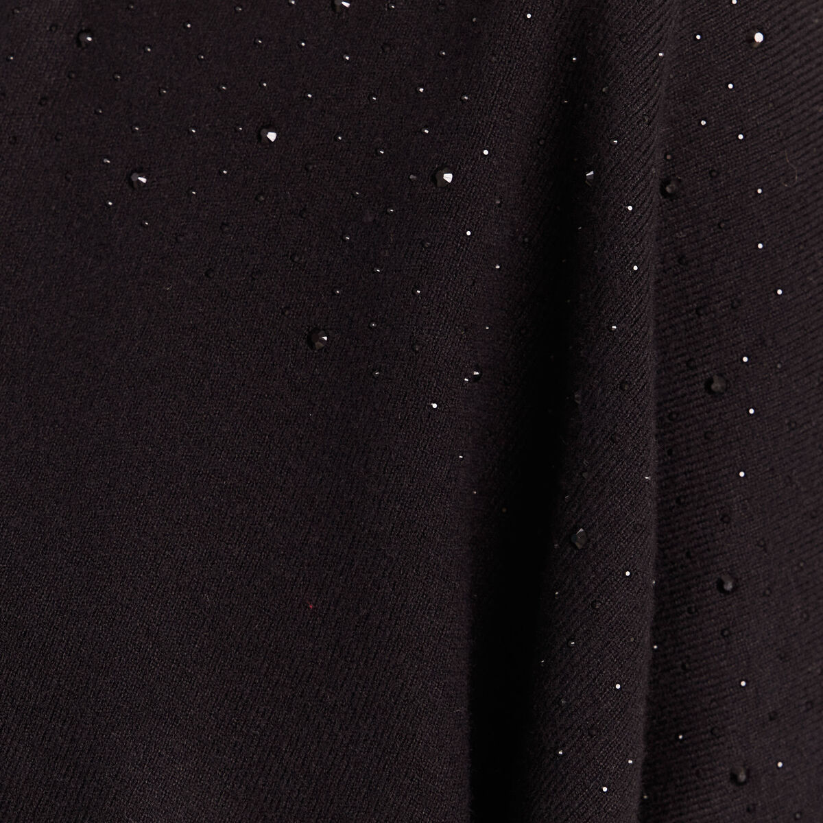 Poncho avec strass noir femme