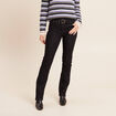 Jean droit ceintur&eacute; taille standard noir femme