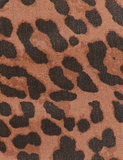 Pantalon léger taille standard 7/8ème marron cognac femme