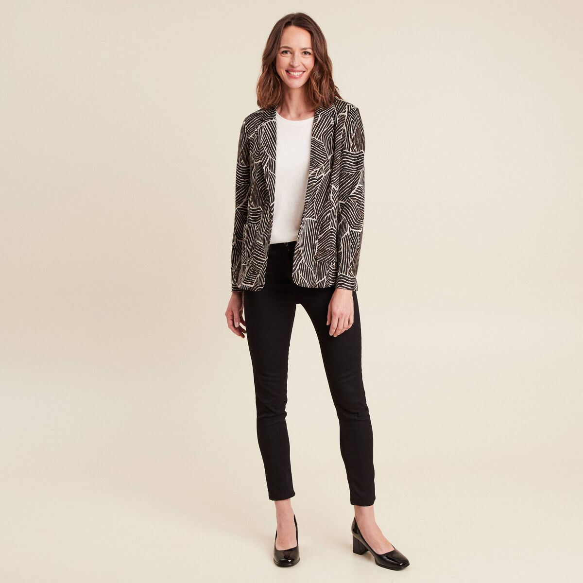 Veste doubl&eacute;e noir femme