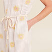 Robe courte évasée col chemise ceinturée rose femme