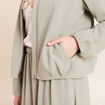 Veste fluide manches longues doubl&eacute;e vert clair femme