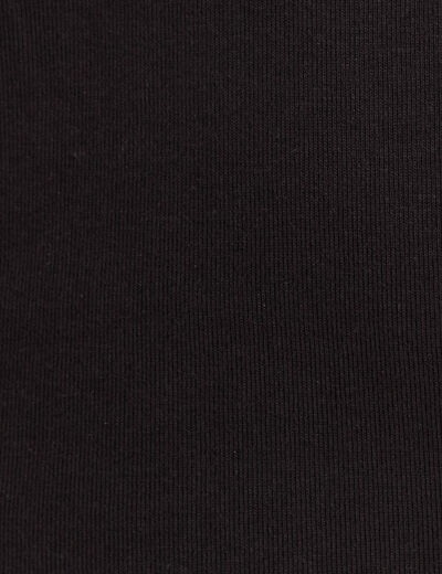 T-shirt manches coude noir femme