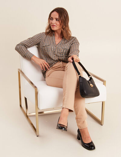 Jean magique ajusté taille standard sable femme