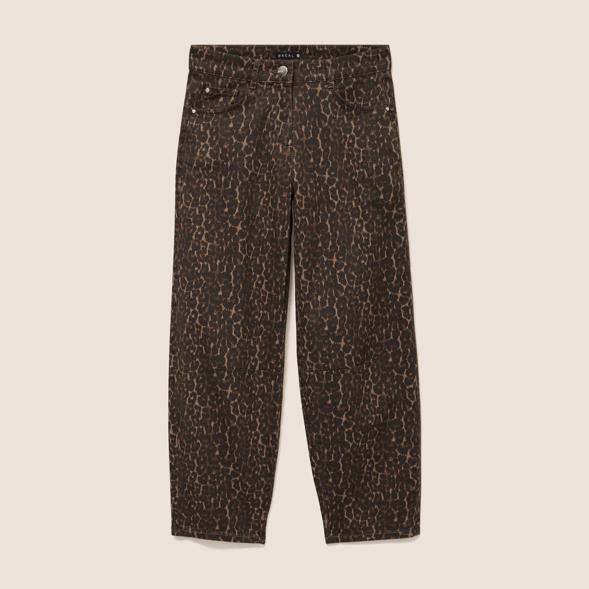 Pantalon magique Le L&eacute;ger coupe barrel marron cognac femme