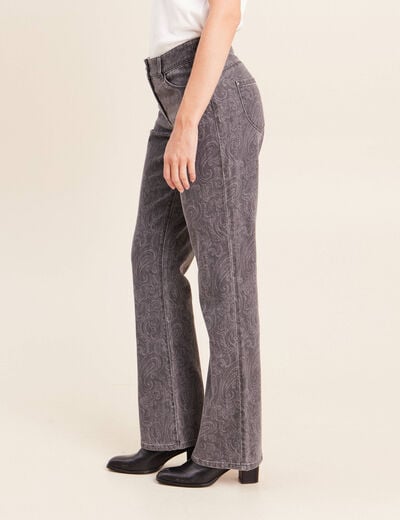 Jean bootcut longueur standard denim gris femme
