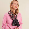Foulard imprim&eacute; en polyester recycl&eacute; bordeaux femme