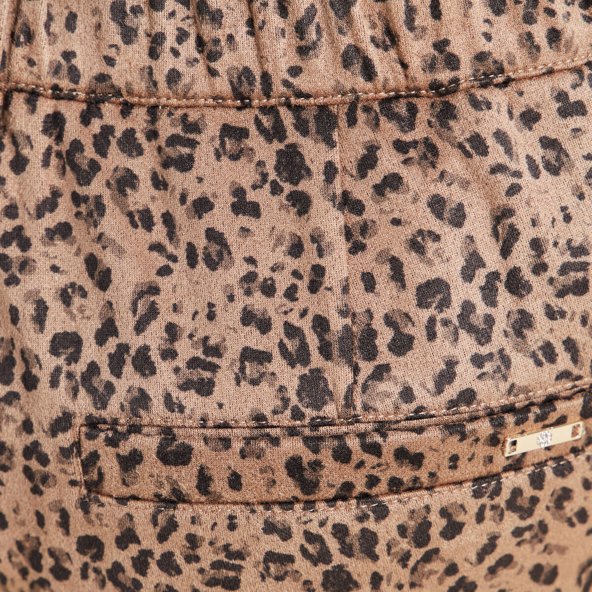 Pantalon large marron femme
