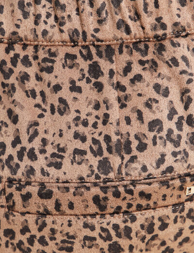 Pantalon large marron femme