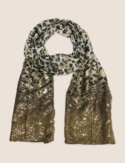 Foulard vert olive femme