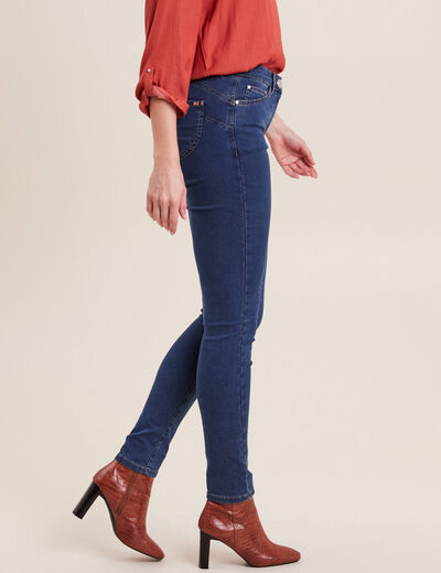 Jeans léger taille standard long denim double stone femme