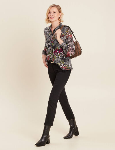 Chemise manches longues vert femme