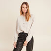 Sweat manches longues beige femme