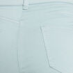 Pantalon droit taille haute 7/8ème bleu canard femme