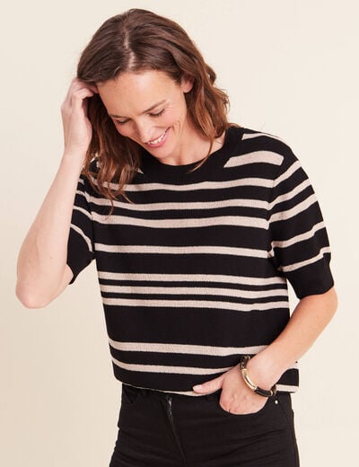 Pull noir femme