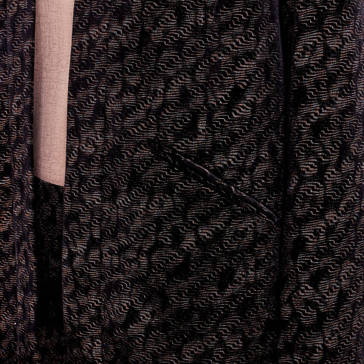 Veste droite velours noir femme