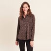 Chemise manches longues creme femme