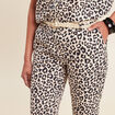 Pantalon coupe chino en lin sable femme