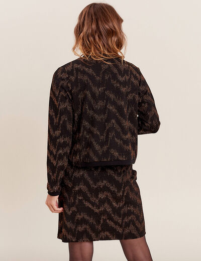 Veste bomber zippée noir femme
