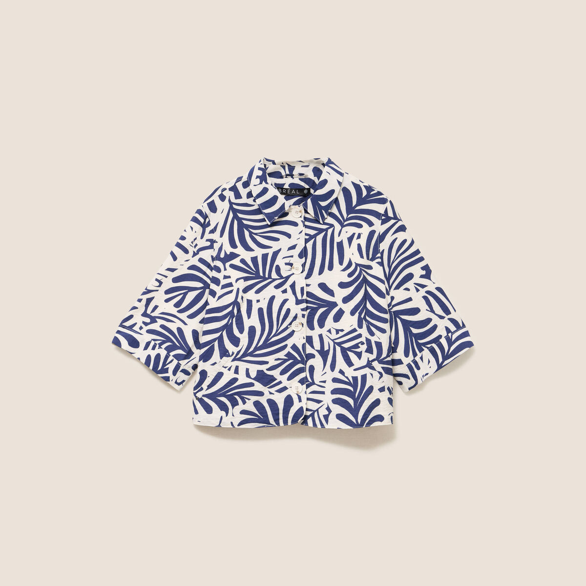 Veste courte manches 3/4 blanc femme