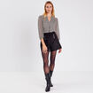 T-shirt manches 3/4 noir femme