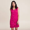 Robe fourreau r&eacute;versible rose fushia femme