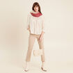 Blouse manches 3/4 creme femme