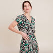 Blouse manches courtes vert femme