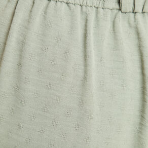 Pantalon flou droit 7/8ème vert clair femme