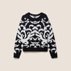 Pull col rond noir femme