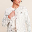 Veste cintr&eacute;e r&eacute;versible manches longues blanc femme