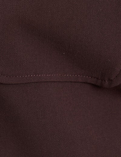 veste cintr&eacute;e doubl&eacute;e avec capuche marron fonc&eacute; femme