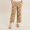 Pantalon large 7/8ème vert kaki femme
